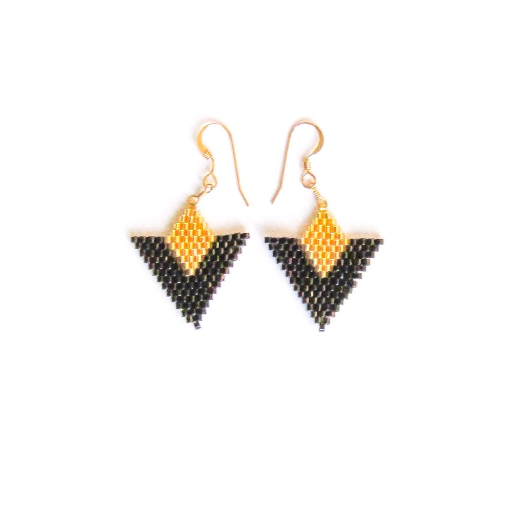 NEW 14k Gold filled Handmade beaded arrow earrings